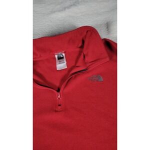 The North Face TKA 100 Fleece Pullover Mens XXXL Red 1/4 Zip Mock Neck AJGW
